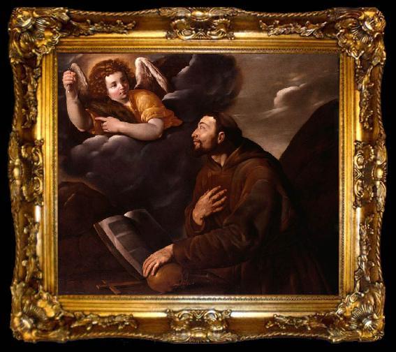 framed  Pasquale Ottino Saint Francis and the Angel, ta009-2